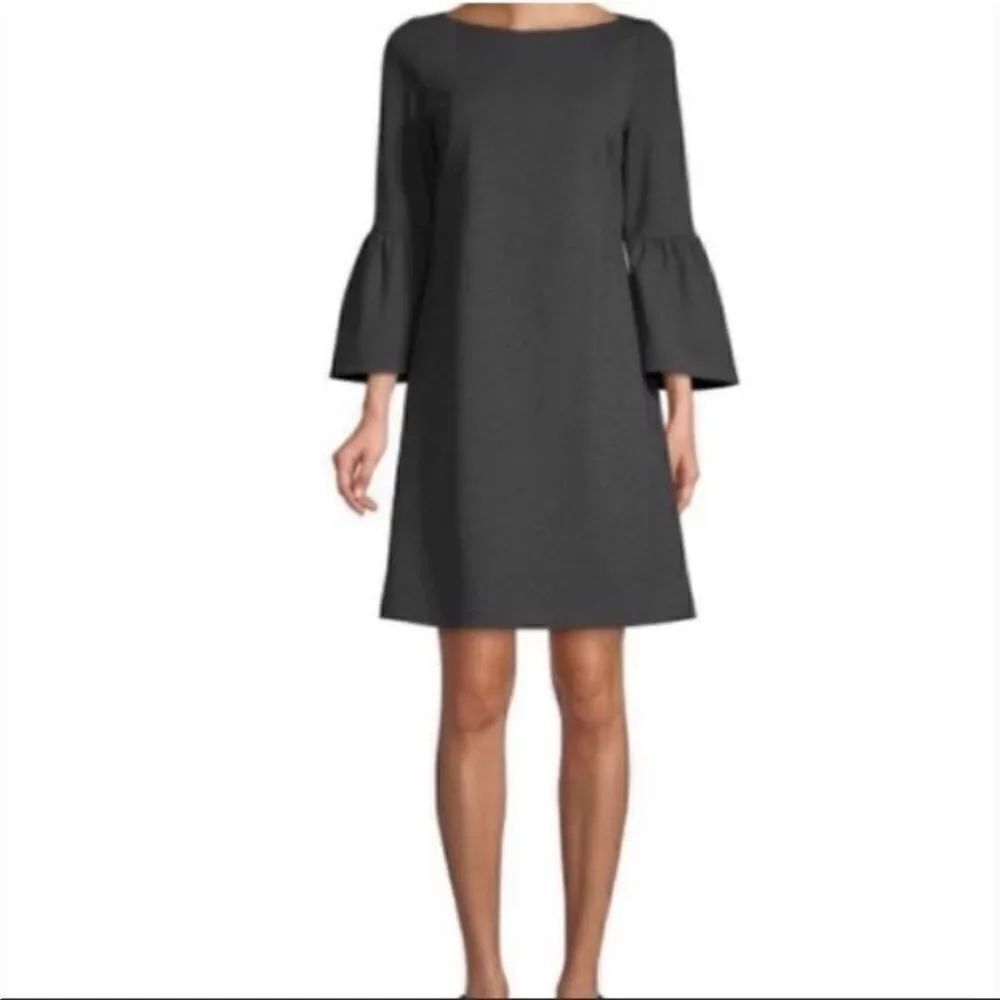Lafayette 148 Marissa Bell Sleeve Shift Dress Gray M